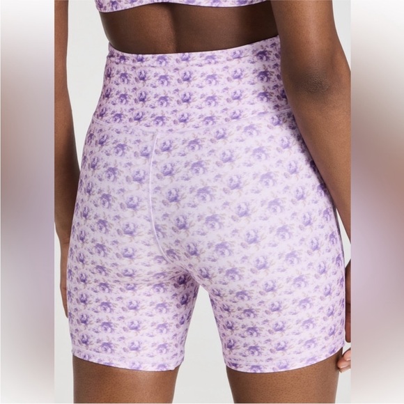 LoveShackFancy // Giada Biker Shorts, Size Large, Purple Meadow Print - Picture 2 of 7